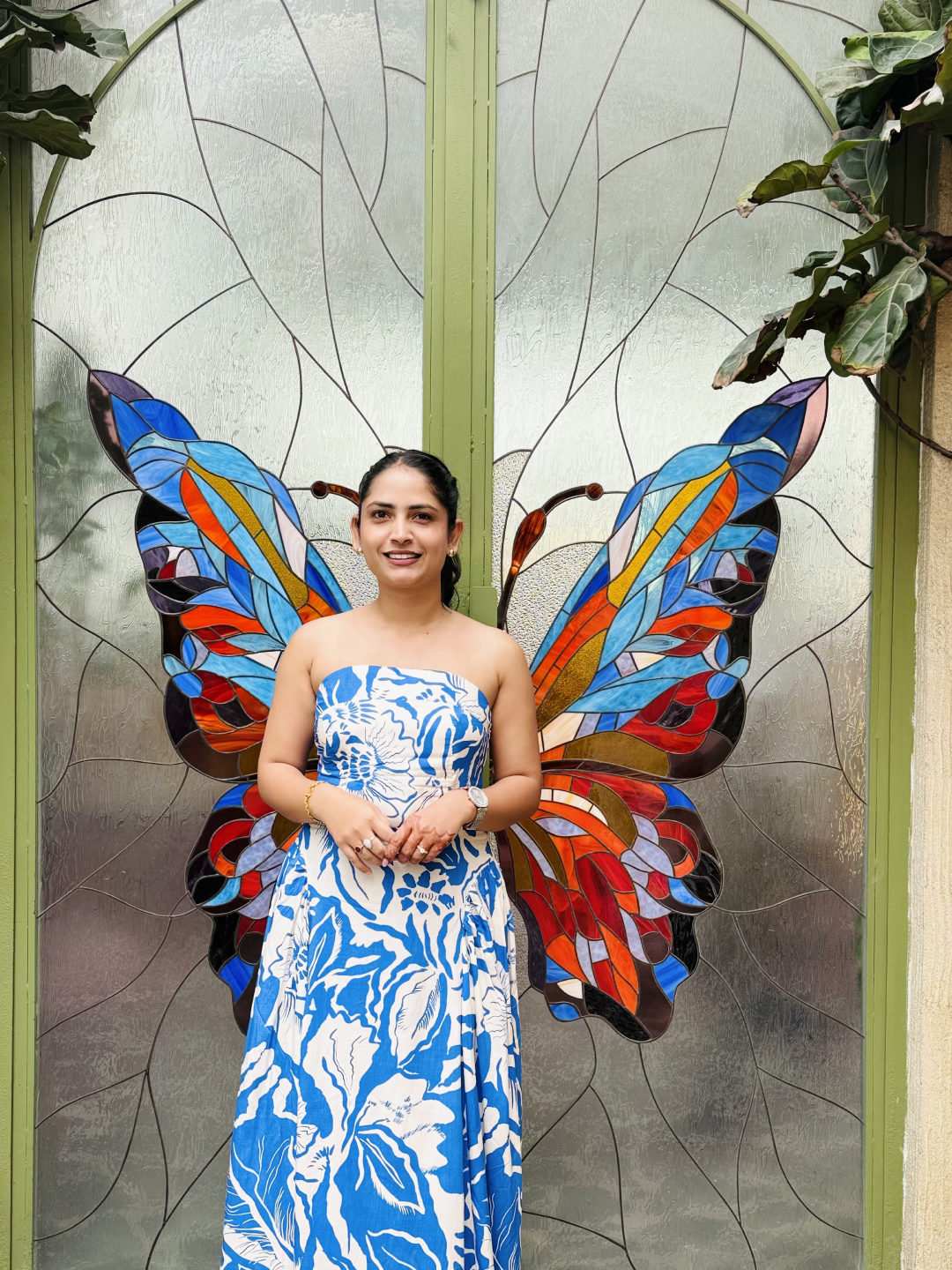 Neelaya – Blue Floral Printed Maxi Dress - Image 3